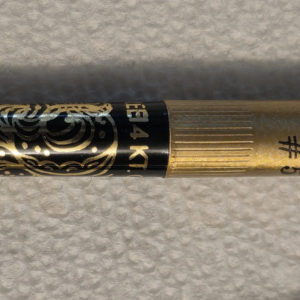 Vintage Chanel No 5 Arpege 14 KT Gold Filigree Perfumed Ballpoint Pen Set 2 Pc